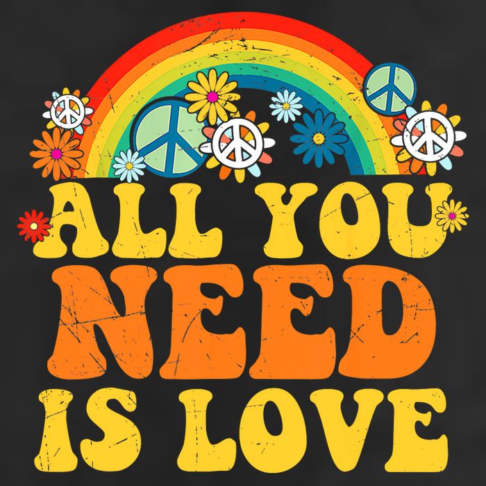PEACE LOVE 60s 70s Tie Dye Groovy Hippie Costume Beanie