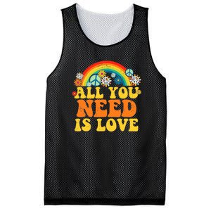 PEACE LOVE 60s 70s Tie Dye Groovy Hippie Costume Mesh Reversible Basketball Jersey Tank