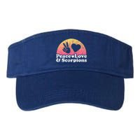 Peace Love And Scorpions Scorpion Gift Valucap Bio-Washed Visor