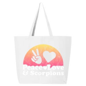 Peace Love And Scorpions Scorpion Gift 25L Jumbo Tote