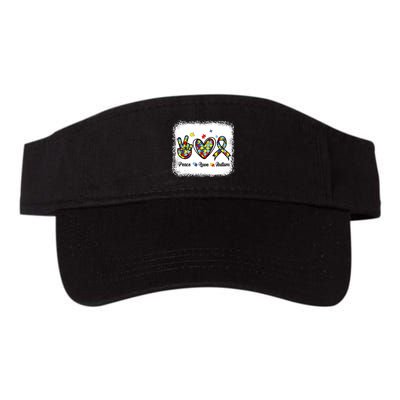 Peace Love Autism Awareness Cute Mom Girl Visor