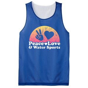 Peace Love And Water Sports Water Sport Gift Mesh Reversible Basketball Jersey Tank