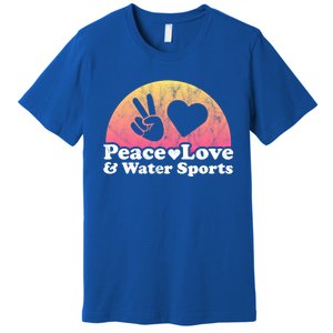 Peace Love And Water Sports Water Sport Gift Premium T-Shirt