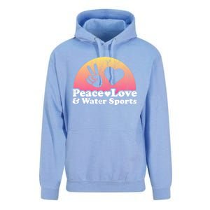 Peace Love And Water Sports Water Sport Gift Unisex Surf Hoodie