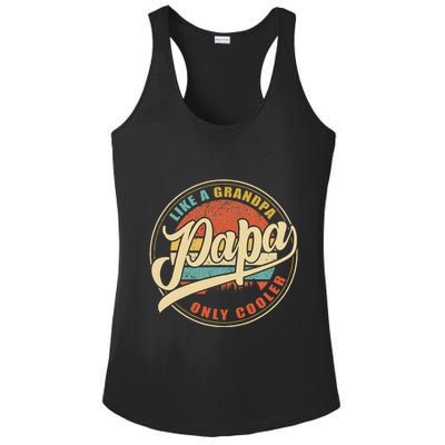 Papa Like A Grandpa Only Cooler Funny Dad Papa Definition Ladies PosiCharge Competitor Racerback Tank