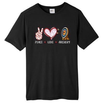 Peace Love Archery Target Gifts Women Archers Tall Fusion ChromaSoft Performance T-Shirt