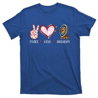 Peace Love Archery Target Gifts Women Archers T-Shirt