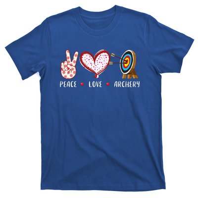 Peace Love Archery Target Gifts Women Archers T-Shirt