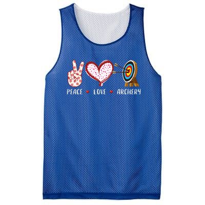 Peace Love Archery Target Gifts Women Archers Mesh Reversible Basketball Jersey Tank