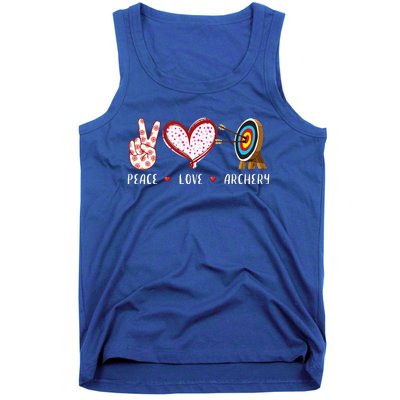 Peace Love Archery Target Gifts Women Archers Tank Top