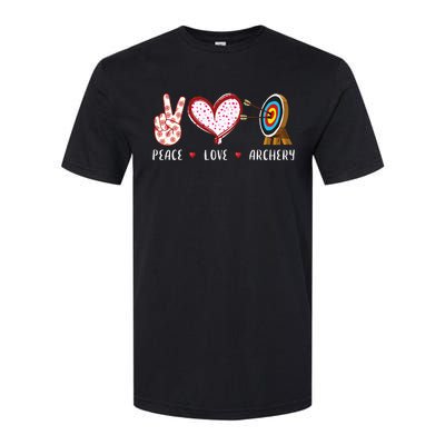 Peace Love Archery Target Gifts Women Archers Softstyle CVC T-Shirt