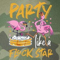 Party Like A Flock Star Flamingos In Kiddie Pool Legacy Tie Dye Trucker Hat