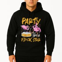 Party Like A Flock Star Flamingos In Kiddie Pool Hoodie
