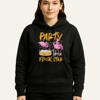 Party Like A Flock Star Flamingos In Kiddie Pool Hoodie