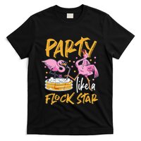 Party Like A Flock Star Flamingos In Kiddie Pool T-Shirt
