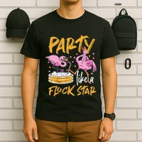 Party Like A Flock Star Flamingos In Kiddie Pool T-Shirt
