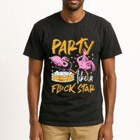 Party Like A Flock Star Flamingos In Kiddie Pool Tall T-Shirt