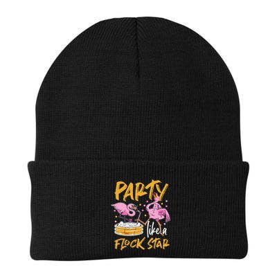 Party Like A Flock Star Flamingos In Kiddie Pool Beanie