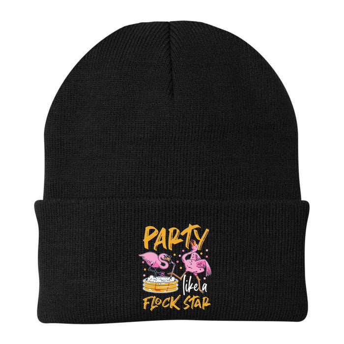 Party Like A Flock Star Flamingos In Kiddie Pool Beanie