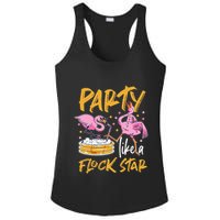 Party Like A Flock Star Flamingos In Kiddie Pool Ladies PosiCharge Competitor Racerback Tank
