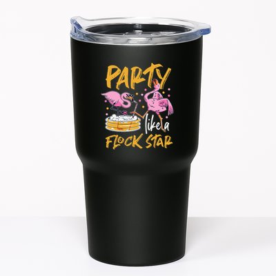 Party Like A Flock Star Flamingos In Kiddie Pool Tumbler