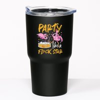 Party Like A Flock Star Flamingos In Kiddie Pool Tumbler