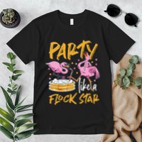 Party Like A Flock Star Flamingos In Kiddie Pool Premium T-Shirt
