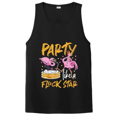 Party Like A Flock Star Flamingos In Kiddie Pool PosiCharge Competitor Tank