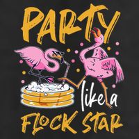 Party Like A Flock Star Flamingos In Kiddie Pool Trucker Hat