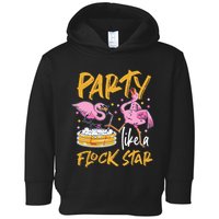 Party Like A Flock Star Flamingos In Kiddie Pool Toddler Hoodie
