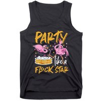 Party Like A Flock Star Flamingos In Kiddie Pool Tank Top