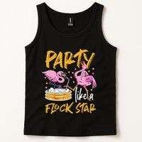 Party Like A Flock Star Flamingos In Kiddie Pool Tank Top