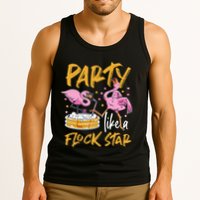Party Like A Flock Star Flamingos In Kiddie Pool Tank Top