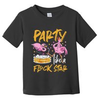 Party Like A Flock Star Flamingos In Kiddie Pool Toddler T-Shirt
