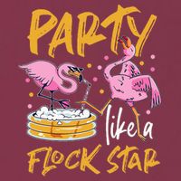 Party Like A Flock Star Flamingos In Kiddie Pool 16oz Travel Tumbler