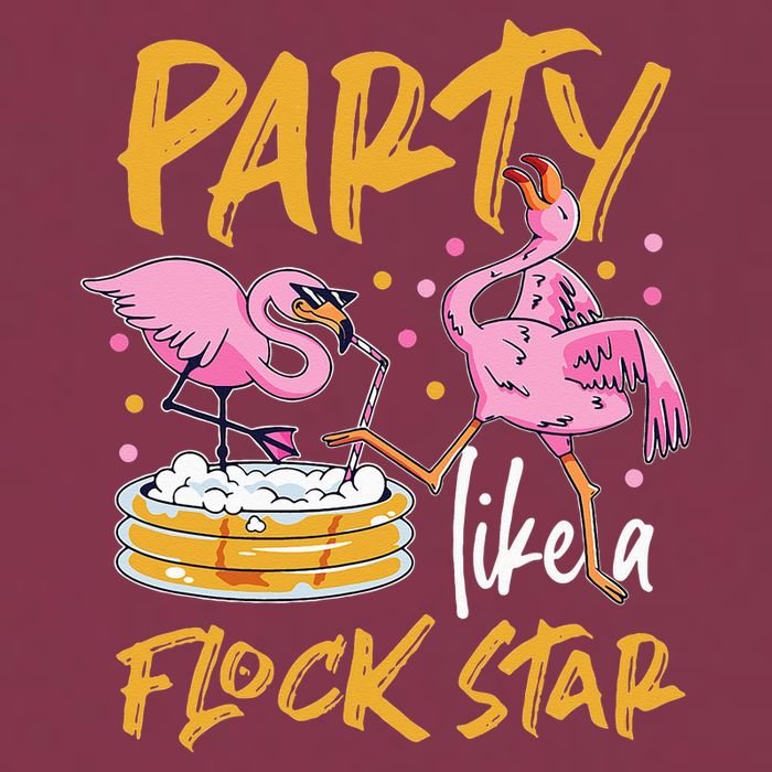 Party Like A Flock Star Flamingos In Kiddie Pool 16oz Travel Tumbler