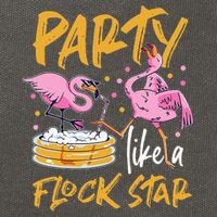 Party Like A Flock Star Flamingos In Kiddie Pool Cotton Canvas Backpack