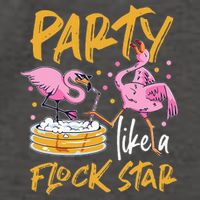 Party Like A Flock Star Flamingos In Kiddie Pool Vector Backpack