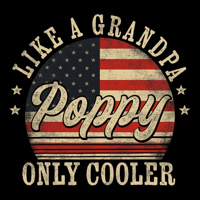 Poppy Like A Grandpa Only Cooler Poppy FatherS Day Cooling Performance Crew T-Shirt