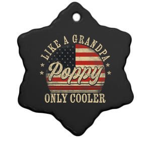 Poppy Like A Grandpa Only Cooler Poppy FatherS Day Ceramic Star Ornament