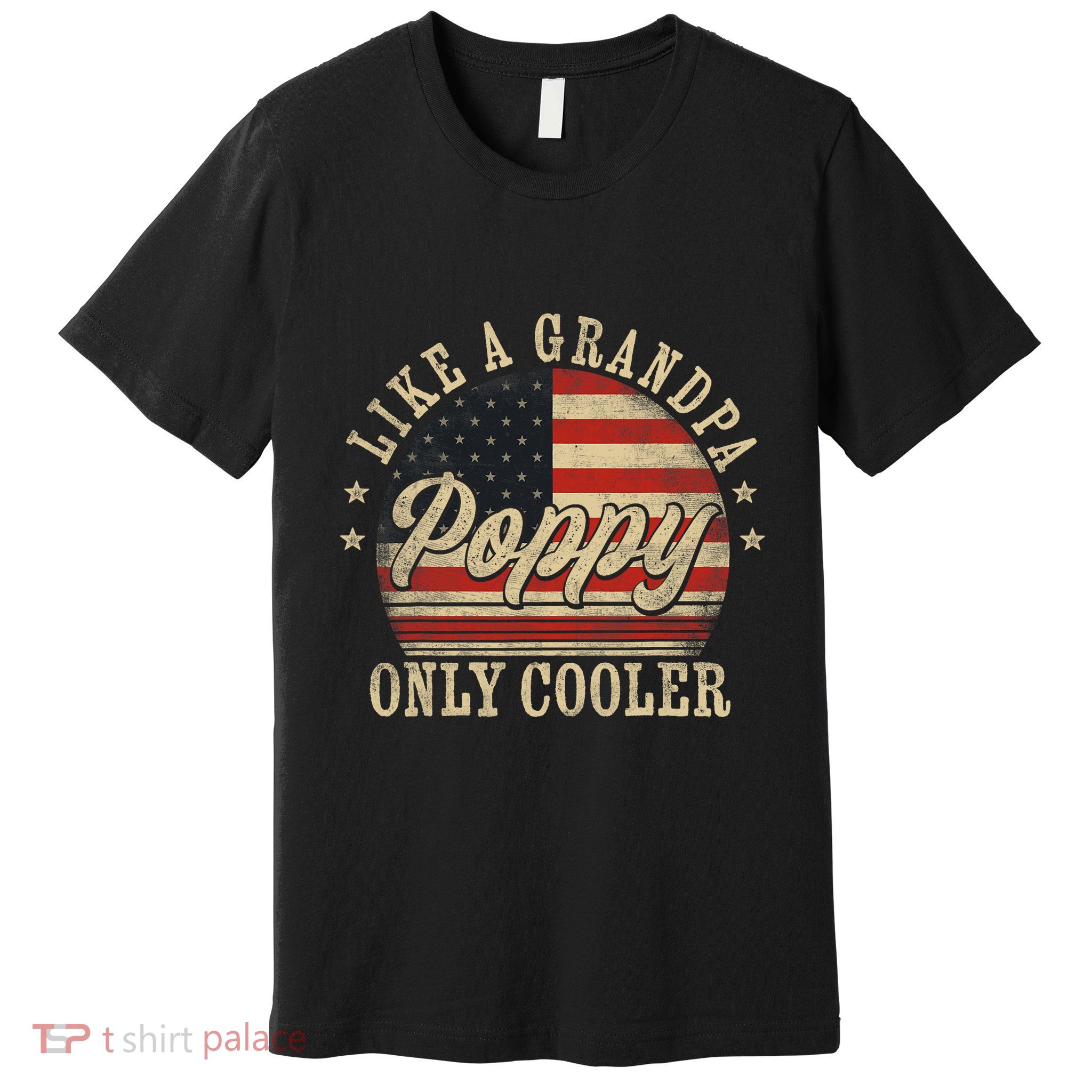 Poppy Like A Grandpa Only Cooler Poppy FatherS Day Premium T-Shirt