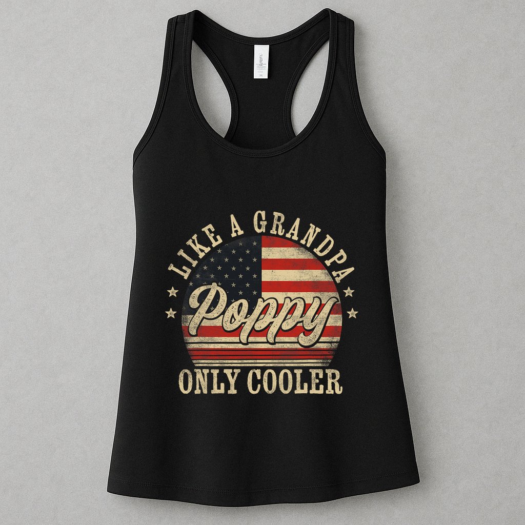 Poppy Like A Grandpa Only Cooler Poppy FatherS Day Womens Tank Top