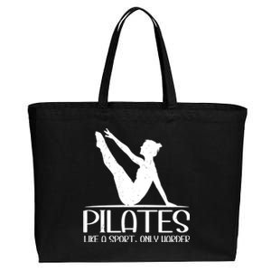 Pilates Like A Sport Only Harder Funny Contrology Saying Meaningful Gift Cotton Canvas Jumbo Tote