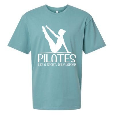 Pilates Like A Sport Only Harder Funny Contrology Saying Meaningful Gift Sueded Cloud Jersey T-Shirt