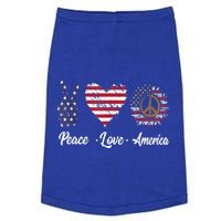 Peace Love America 4th Of July Usa Flag Cool Gift Doggie Tank