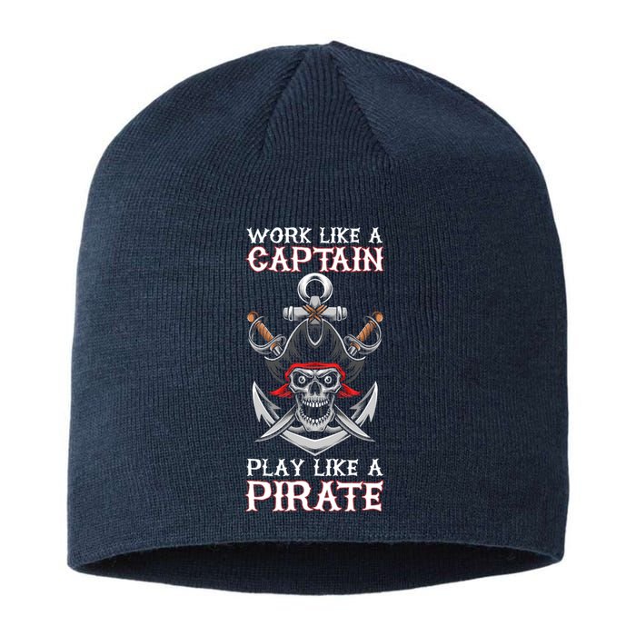 Play Like A Pirate Pirate Lovers Captain Pirate Gifts Sustainable Beanie