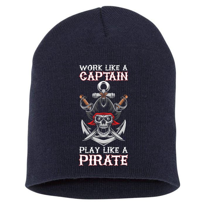 Play Like A Pirate Pirate Lovers Captain Pirate Gifts Short Acrylic Beanie