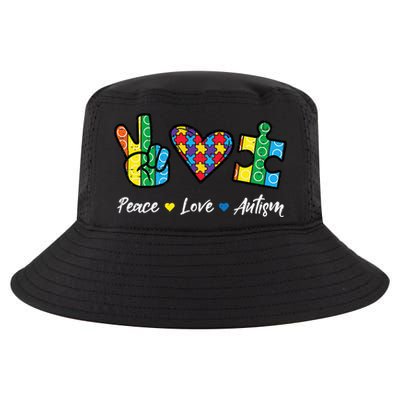 Peace Love Autism Puzzle Awareness Cool Comfort Performance Bucket Hat