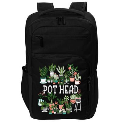 Plant Lover And Gardener Pot Head Succulent Impact Tech Backpack