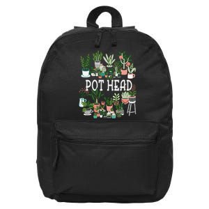 Plant Lover And Gardener Pot Head Succulent 16 in Basic Backpack